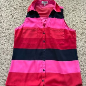 Express Vibrant Pink and Red Portofino Shirt